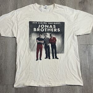 The Jonas Brothers T-Shirt Five Albums One Night Tour 2023 Size Large Preowned